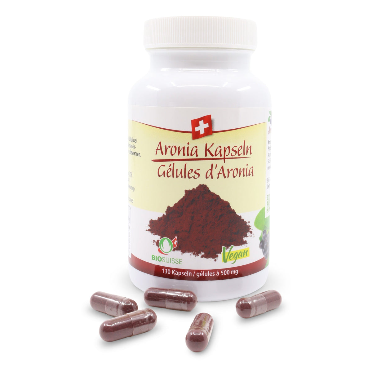 Aronia Kapseln Bio, vegan, Schweiz (OPC)