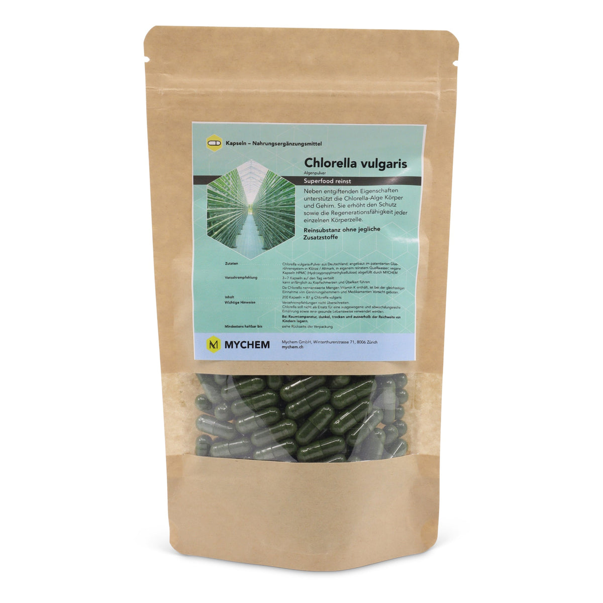 Chlorella vulgaris Kapseln, vegan