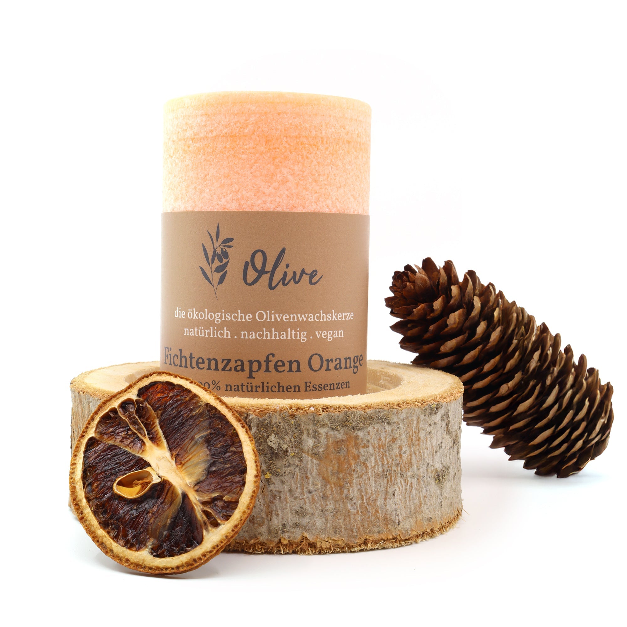 Fichtenzapfen-Orange Duftkerze