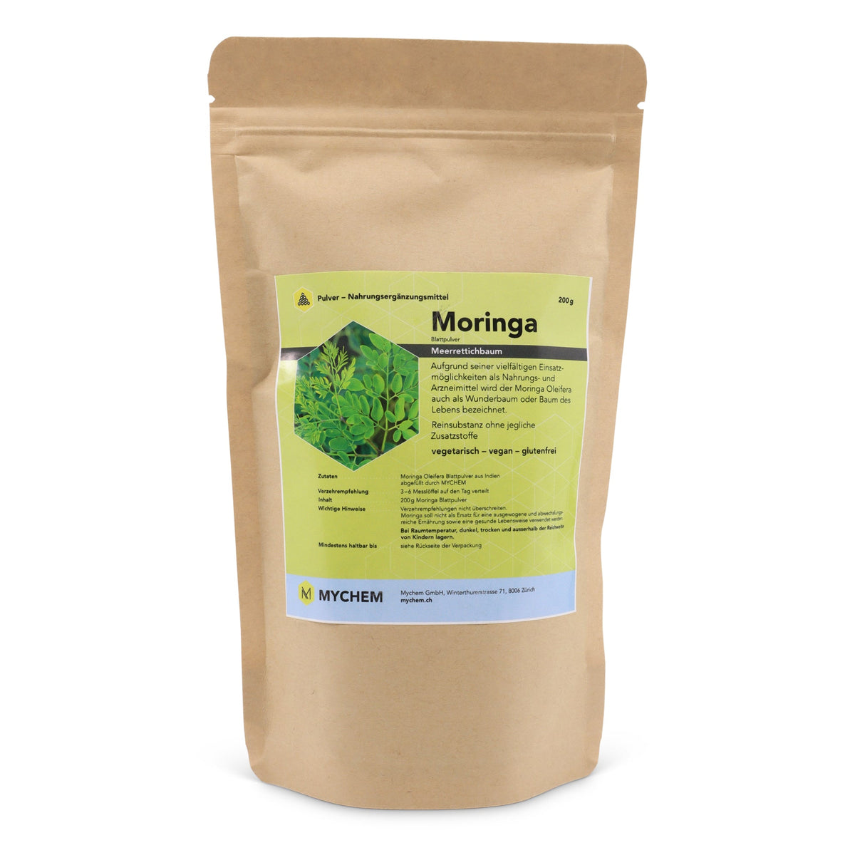 Moringa Oleifera leaf powder, organic, vegan