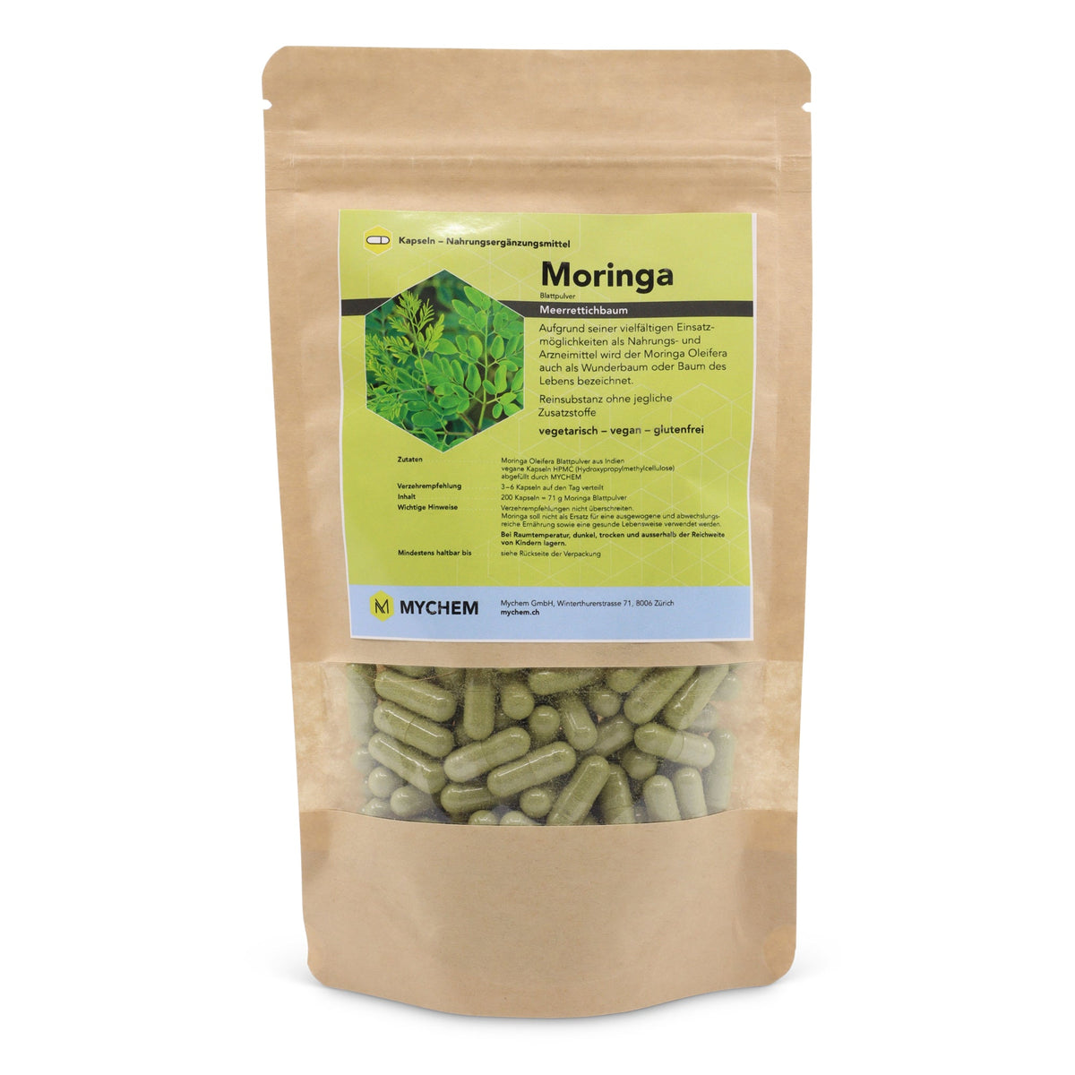 Moringa oleifera Capsules, bio, végétalien