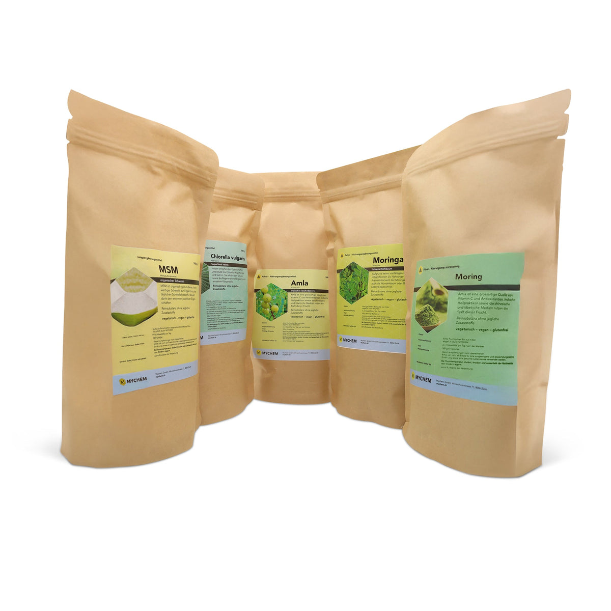 Nahrungsergänzungen mit Violett Glas