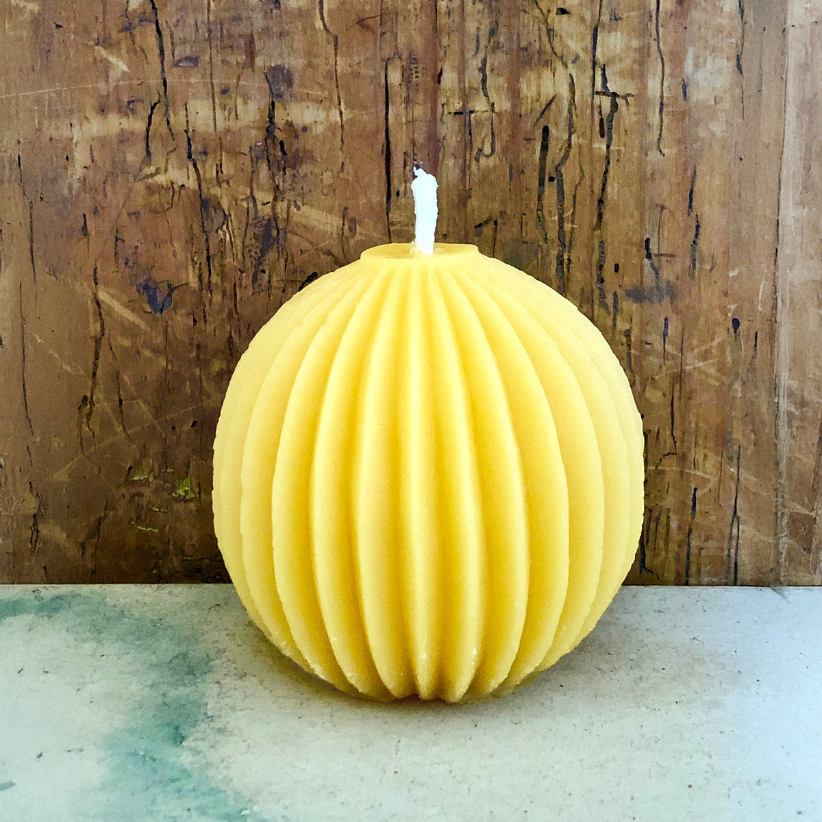 Kerze Rillen, Bienenwachs