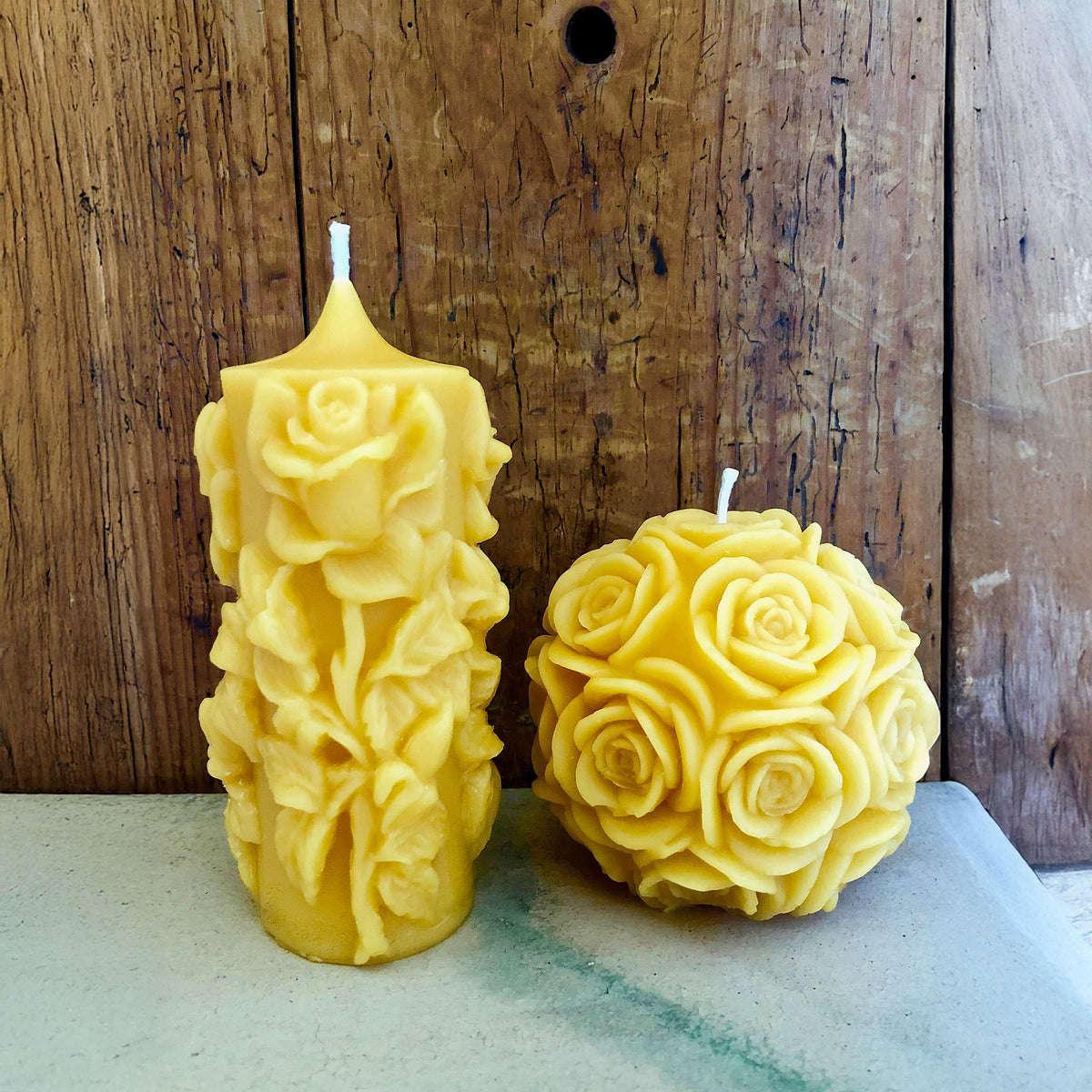 Kerze Rosen, Bienenwachs