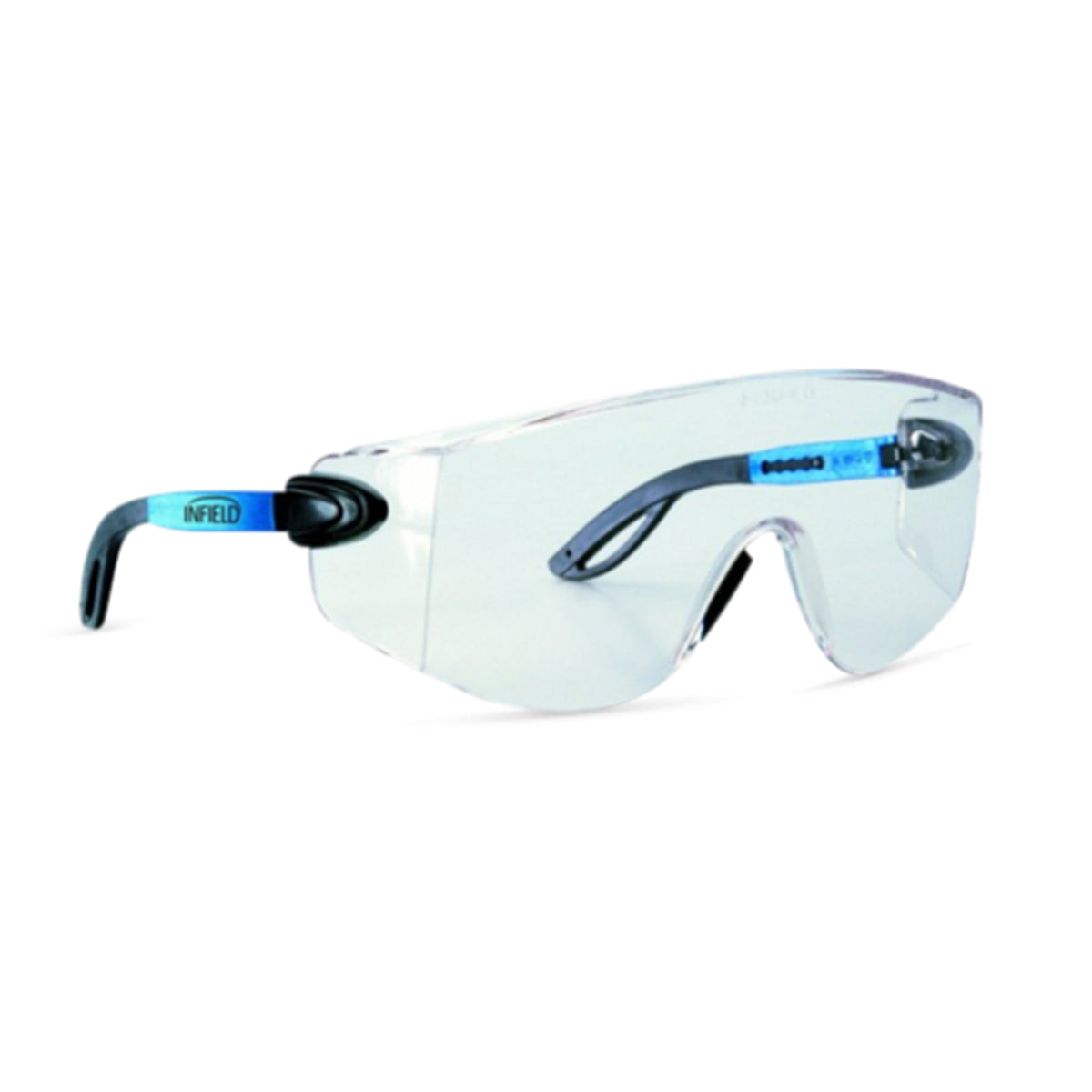 Schutzbrille Astor schwarz/blau Anti-Scratch farblos