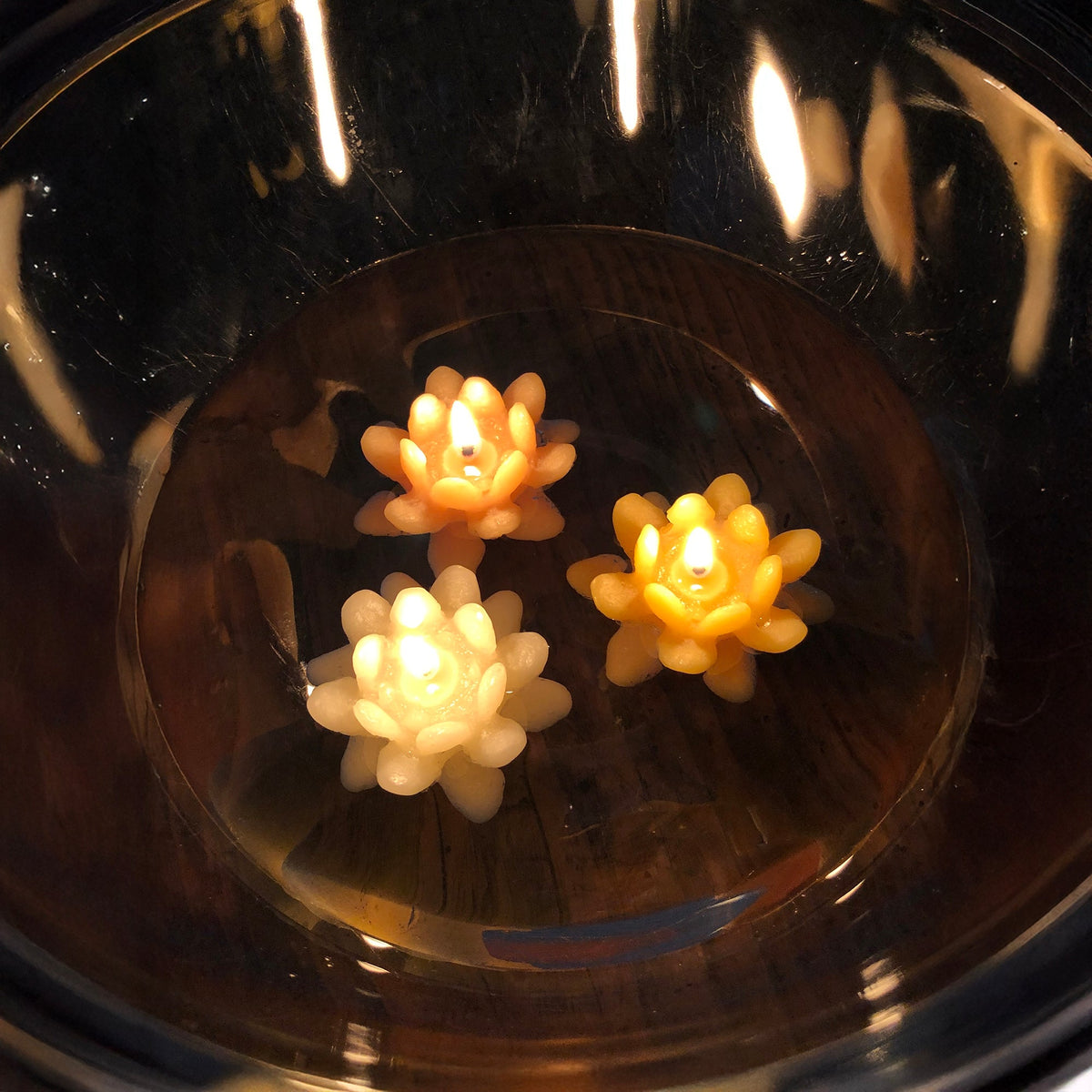 Schwimmkerzen Seerose, Bienenwachs