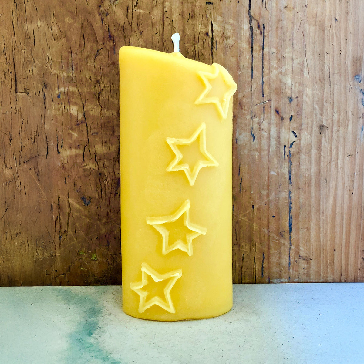 Kerze Sternenband, Bienenwachs