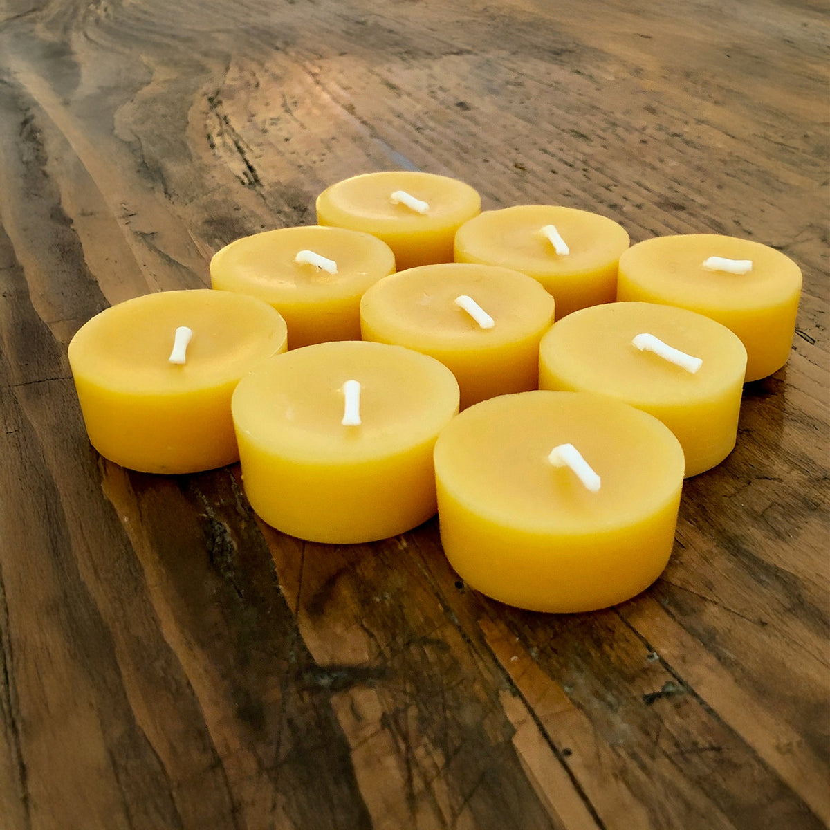 Teelichter / Rechaudkerzen, mit grosser Flamme, Bienenwachs