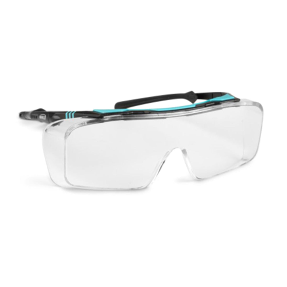 Überbrille Ontor schwarz/türkis Anti-Scratch klar