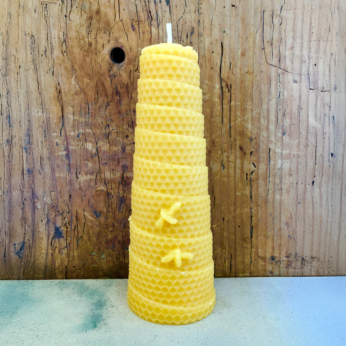 Kerze Waben mit Bienen, Bienenwachs